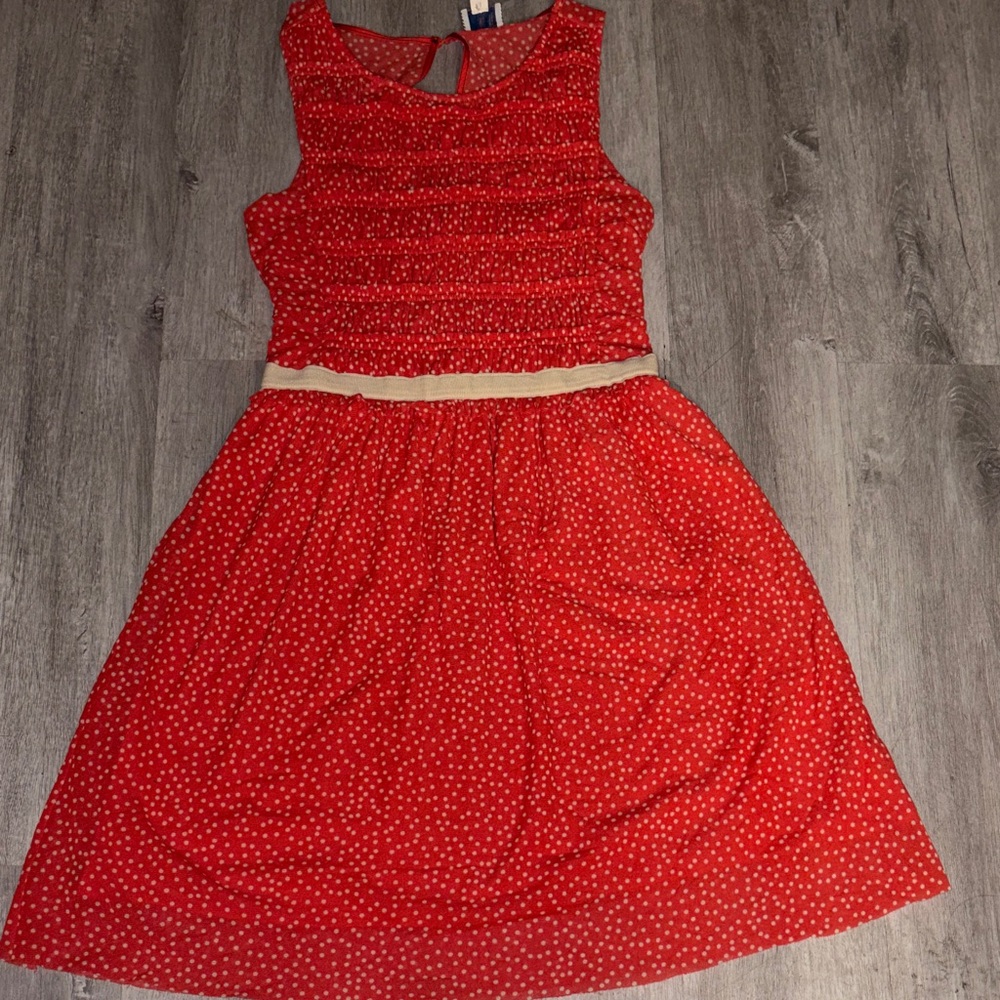 Marshalls Vibrant Red Dress with White Dots